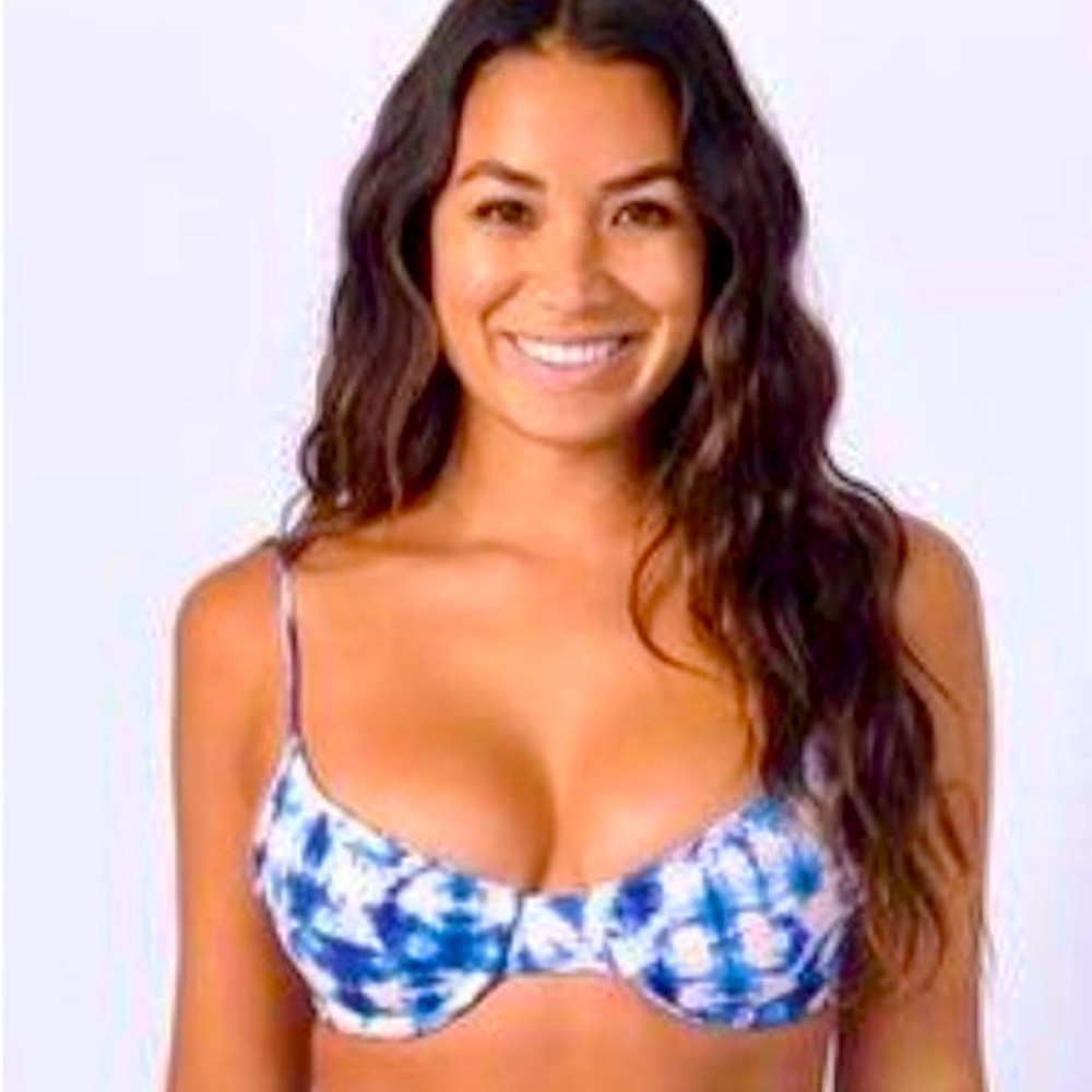 Worn once sold out Skatie Kate bikini top indigo sz M